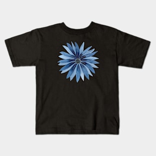 Indigo Flower Watercolor Illustration with a white background Kids T-Shirt